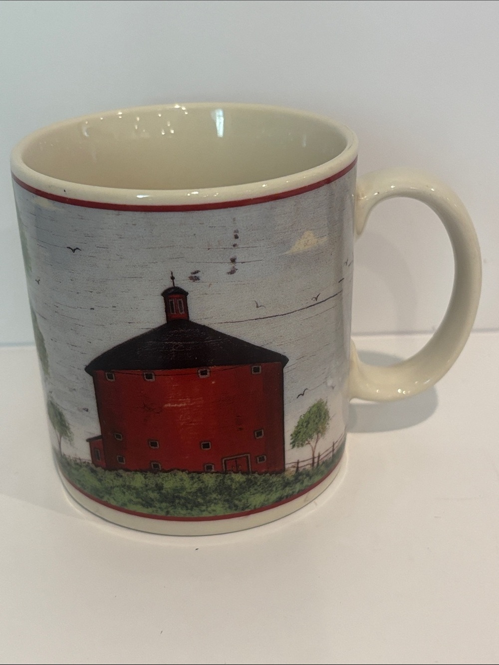 Vintage 1998 Warren Kimble Sakura "Barns" Coffee Mug